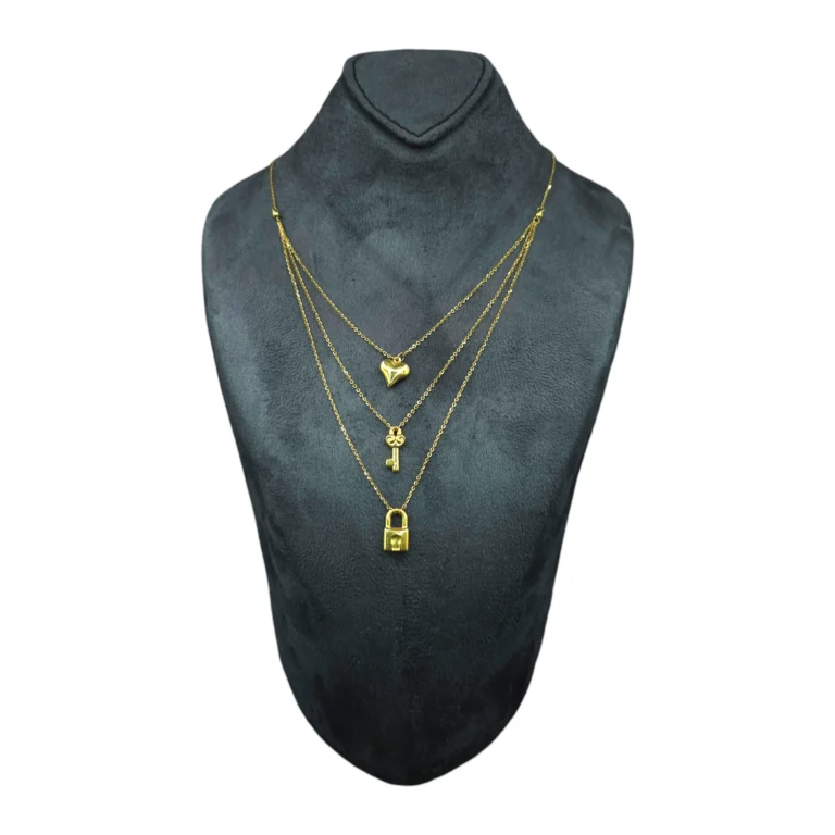 Lock Key Heart Necklace