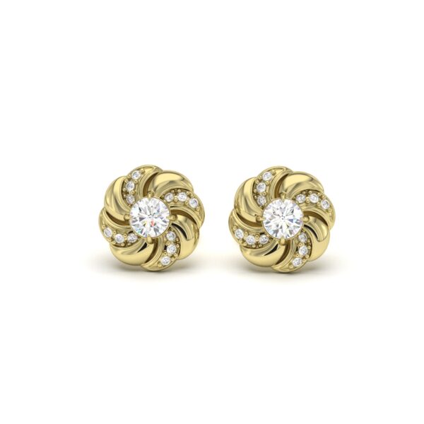 Floral Round Earrings