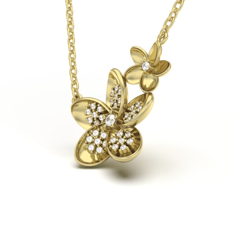 Diamond Flower Pendant