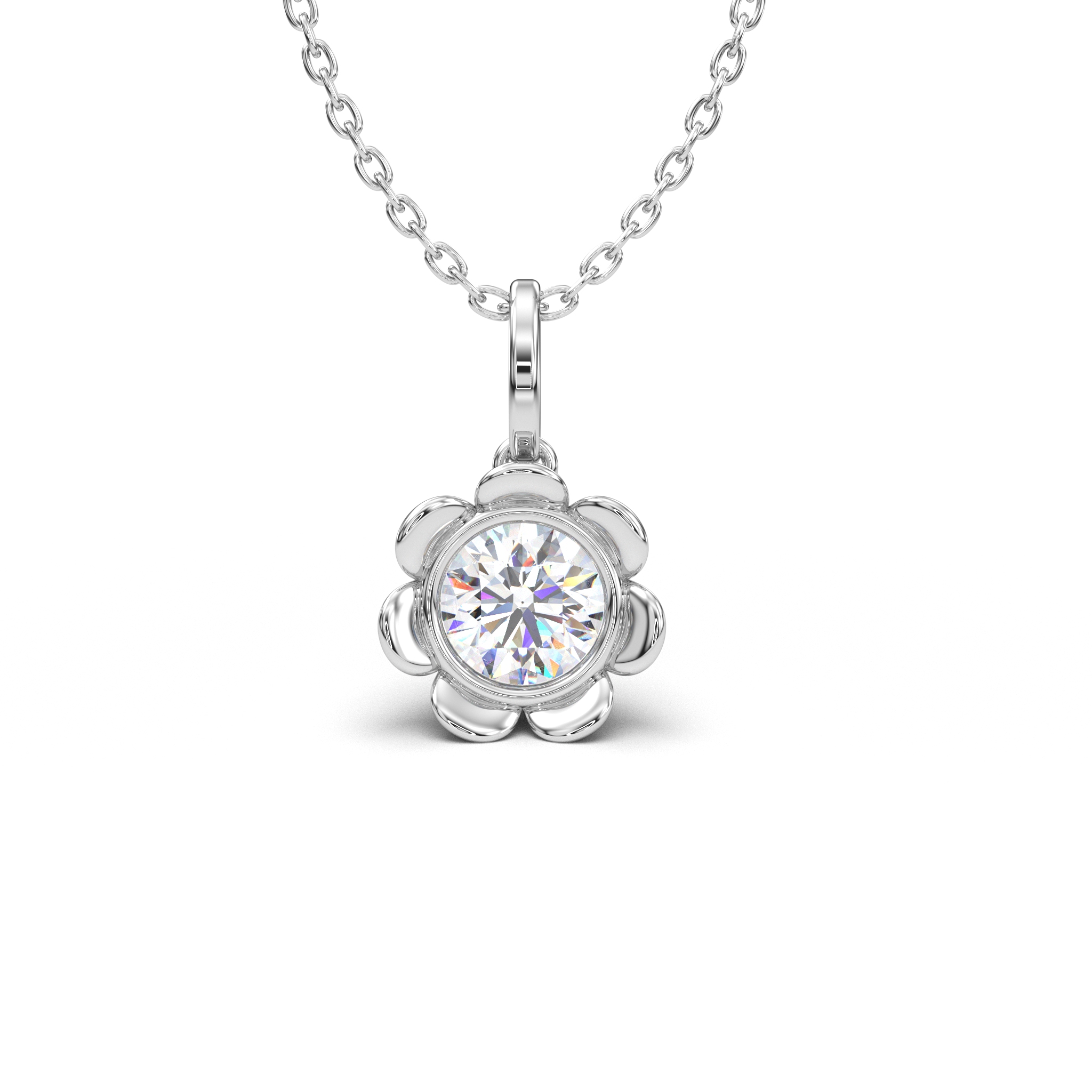 Flower Solitaire Charm