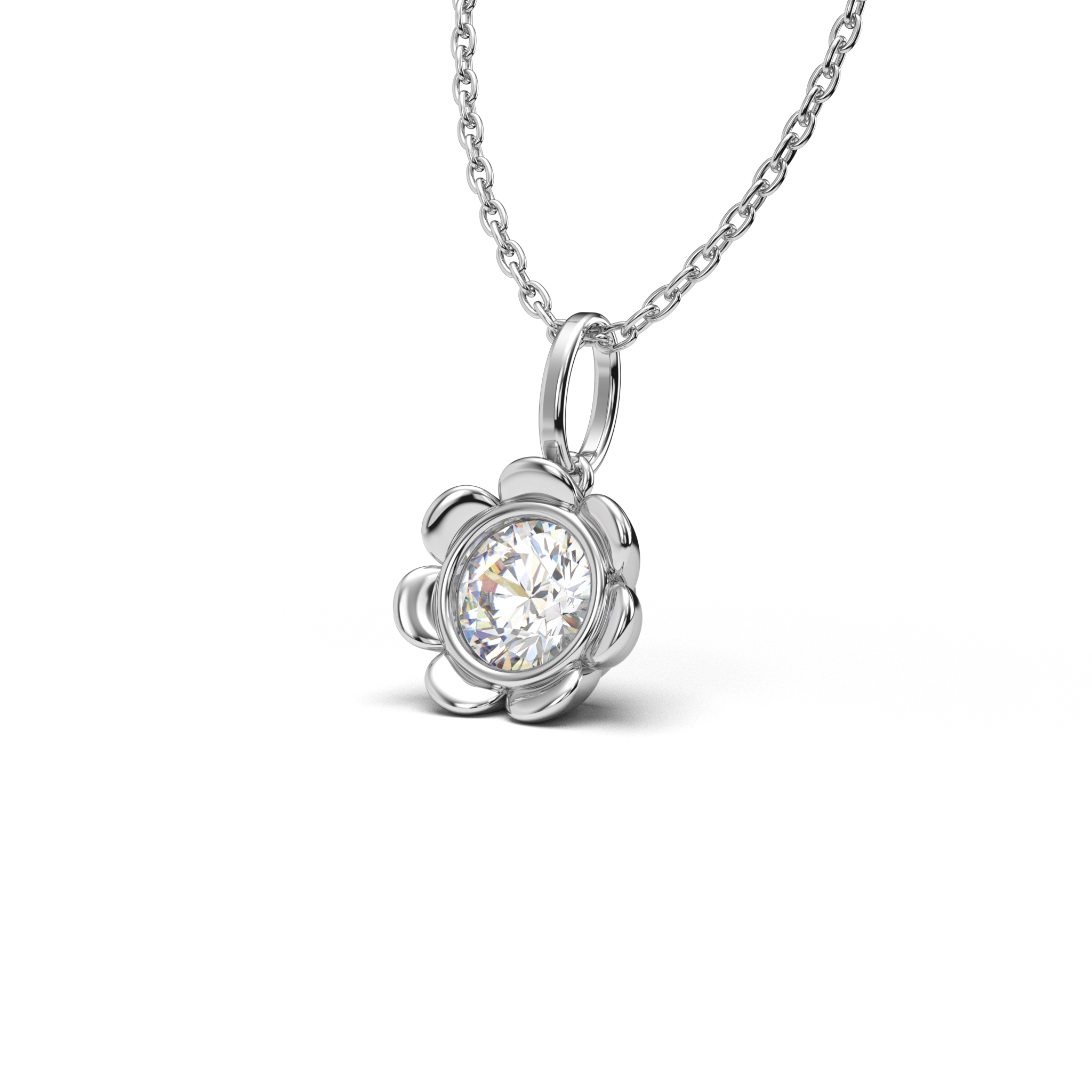 Flower Solitaire Charm
