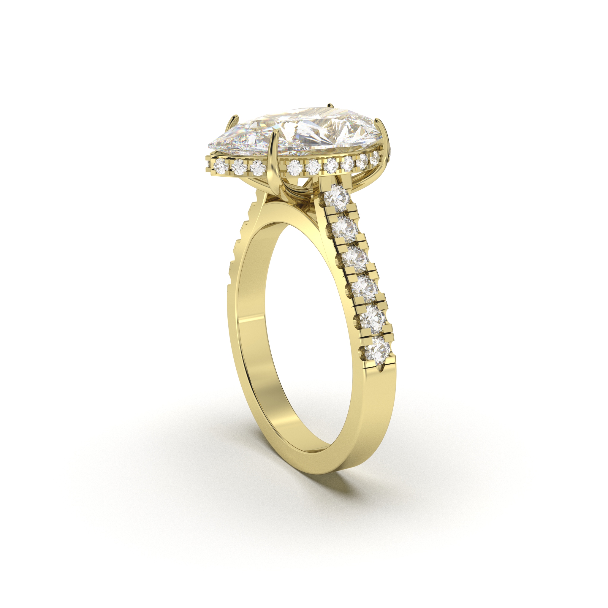 Teardrop Solitaire Ring