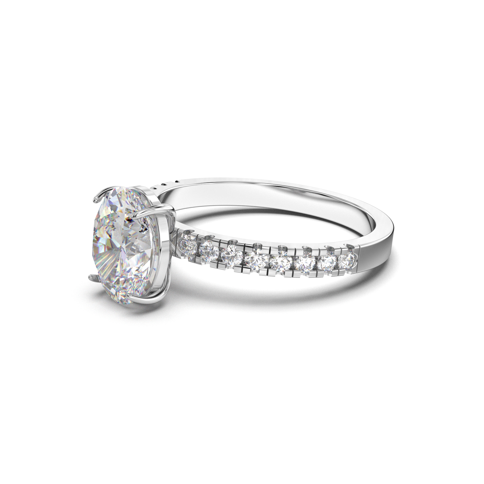 Pave Oval Engagement