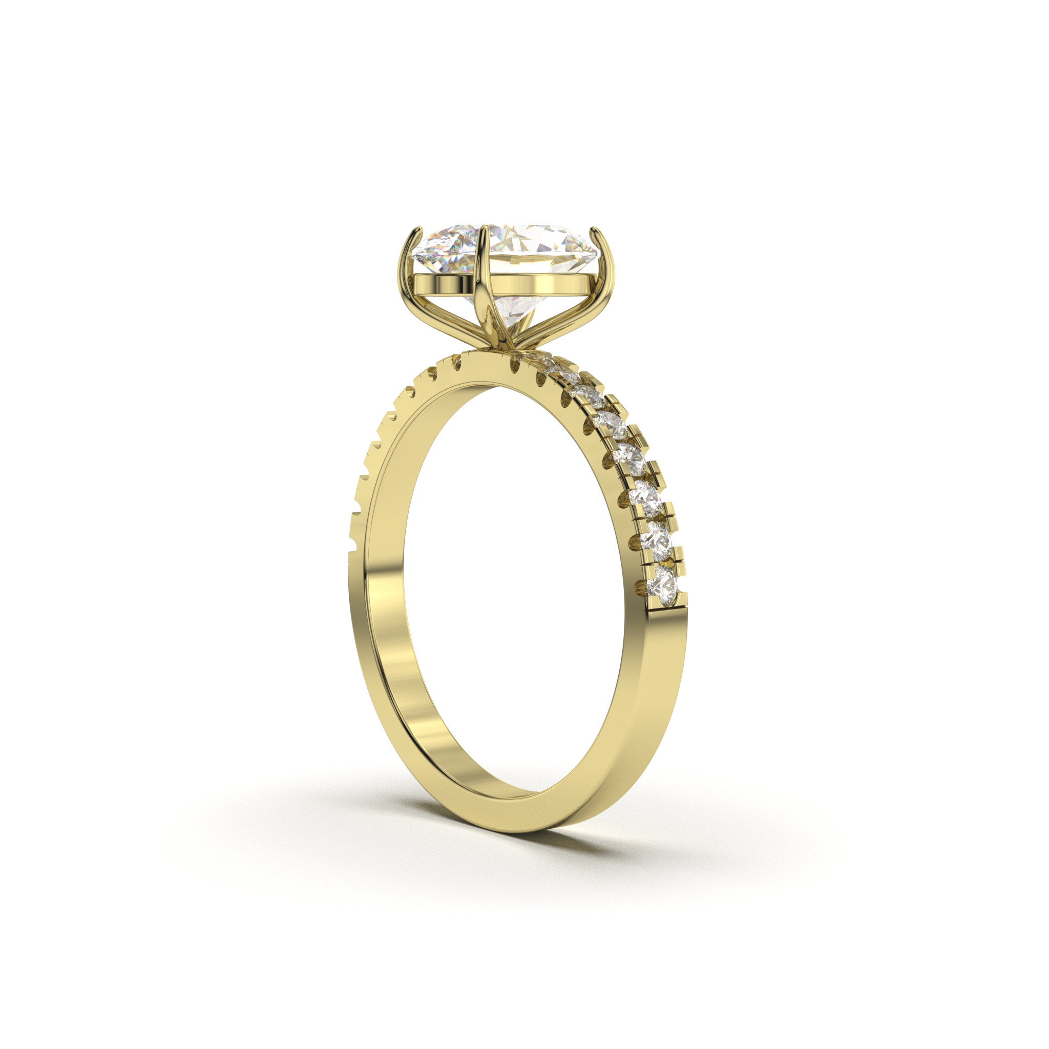 Pave Oval Engagement